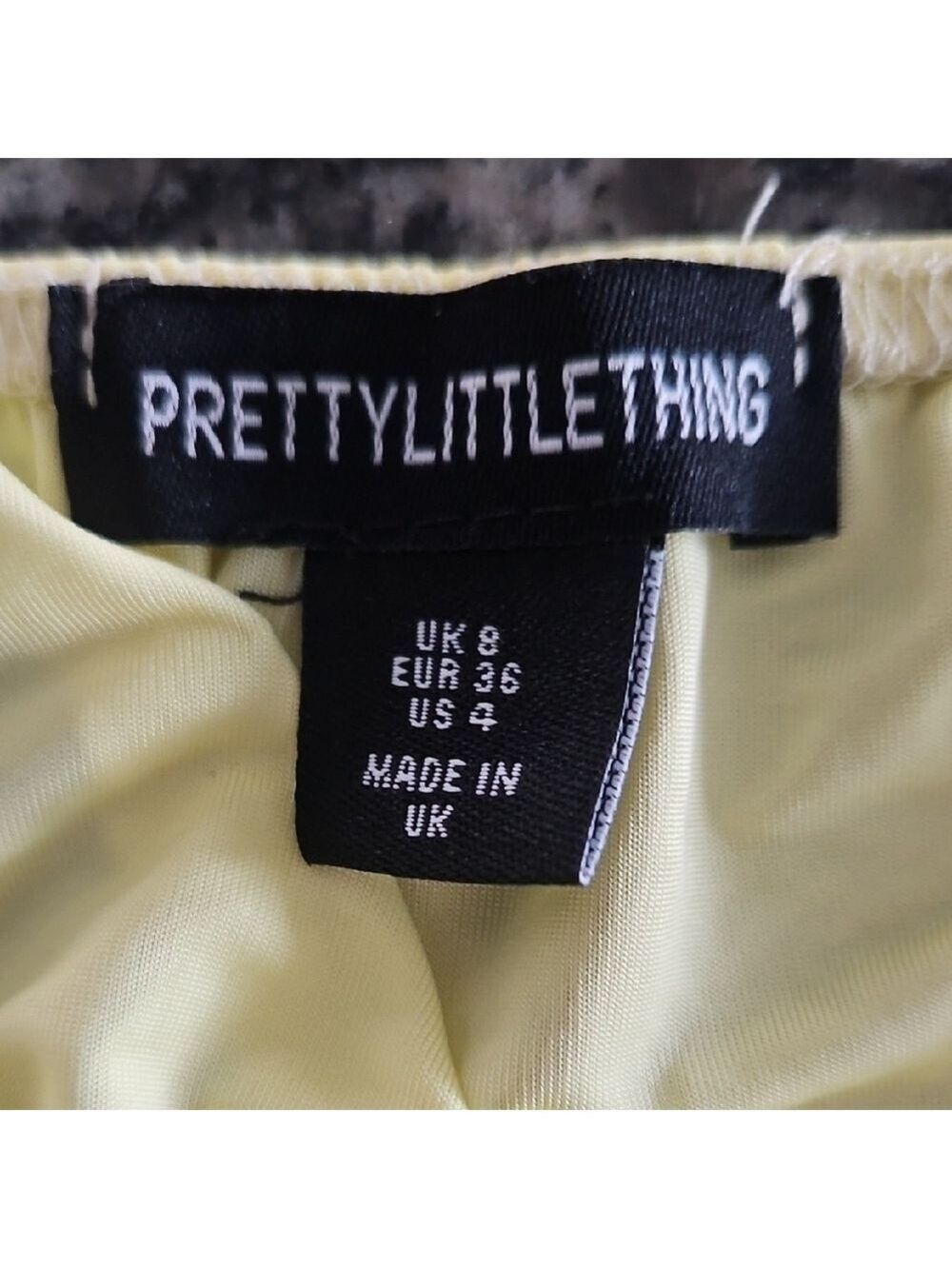 PrettyLittleThing Light Yellow Satin Bralette - Picture 2 of 3